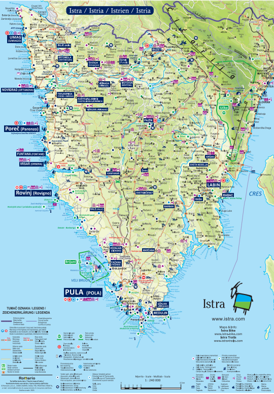 Istria I Tourist map