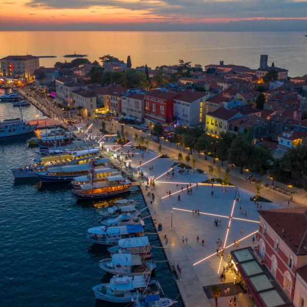 QR codes on the Poreč waterfront 